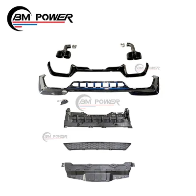 NEW! X3 G01 Rear Diffuser with Exhaust Tipes Glossy Black X3 G01 Rear Lip Kit with Diffuser Car Rear Kits
