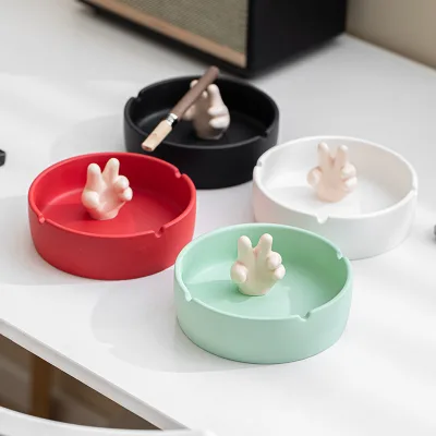 Home & Office Creative Simple Fly Ash Prevention Ceramic Ashtray Let's Compare Life Uncovered Cigarette Cup