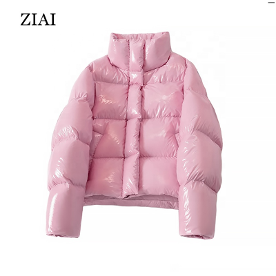 Wholesale Short Coat Loose Fashion Bright pink High-end Down Jacket Winter Coat