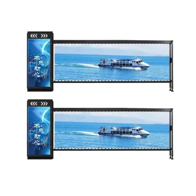 Parking Lot Vehicles Automatic Professional Digital Direct Facing Advertising Barrier Gate Boom Barrier CE Certified Galvanized
