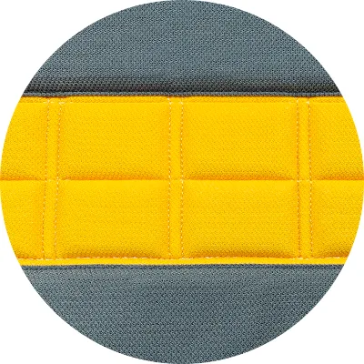 Grey Yellow Grid Charm Mattress Border Fabric