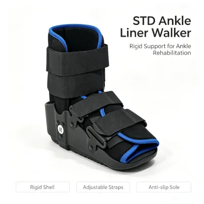 Medical Grade Shock Removable Liner Orthopedic Cam Walker Boot for Grade 2-3 Ankle Sprains, Trauma & Postoperative Foot Recovery