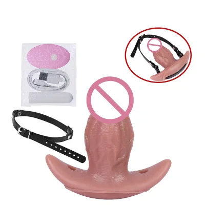 Multi-purpose Anal Plug/gag Suitable for BDSM, Made of Safe Silicone Material Vibrating Anal Plug with Realistic Dildo Design