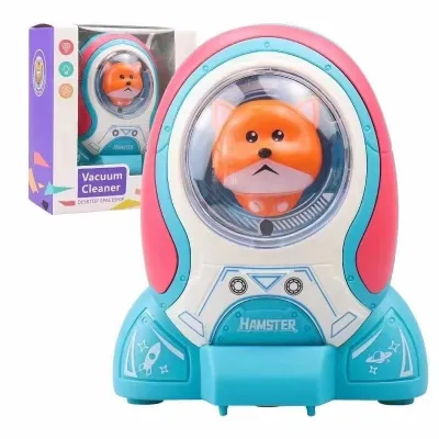 Mini Simulated Home Appliances Spaceship Pretend Play With Light Sound Cute Desktop Toy Vacuum Cleaner Collector
