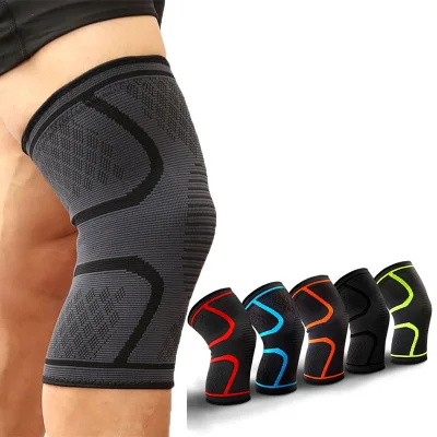 Hot Sale Unisex Sports Protective Gym Fitness Compression Nylon Knitting Knee Sleeves