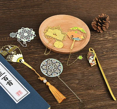 Custom Made Sublimation Book Mark Metal Gold Bookmark for Student