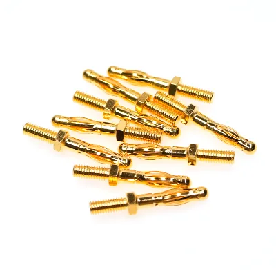Gold Plated 4mm Inline Plug with Spring Multilam Screw Connection for Electrophoresis