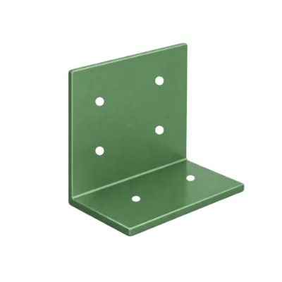 DWECCRF Cold-rolled Steel Sheet Access Control Exit Button L Shape Bracket Green Color Spraying Green Paint Folding Process