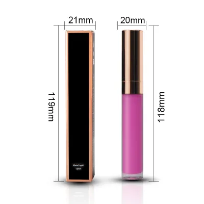 No Logo Matte Lipstick Natural Organic Vegan Long Lasting Non-Stick Cup Lip Gloss Private Label Matte Velvet Liquid Lipstick