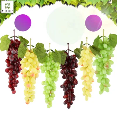 Wholesale Cheap Artificial PU Grapes Raisin Fruit Table Center Piece Fruit for Wedding Christmas Home Party Showroom Decoration