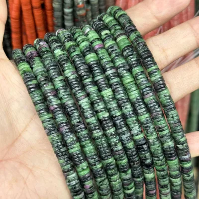 6X1mm Heishi Natural Crystal Agate Stone Beads Aventurine Spacer Bead DIY Jewelry Disc Tyre Shape Gemstone Beads for Jewelry DIY