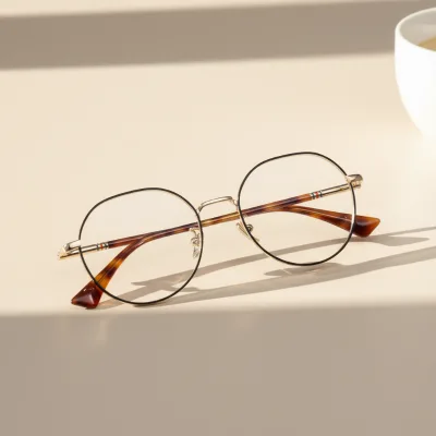 Wholesale Comfortable Vintage Pure Titanium Myopia Prescription Eyeglasses Japan Men's Spectacles Round Optical Glasses Frames