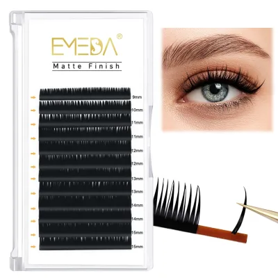 New Wet Eyelash Extensions Easily to Make Wet Look Spike Lashes Manga Eyelash Look Individual Lash Trays Private Label