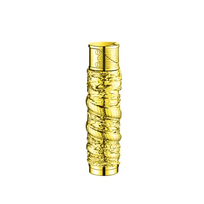 Cylindrical Refilled Gas Windproof Lighter Relief Dragon Red Flame Men's Gift Lighter