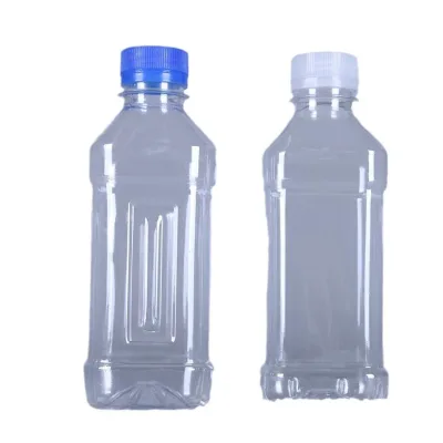 Food Grade PET Plastic Beverage Bottle 300ml/500ml/1500ml Optional Lid Leak-Proof Transparent Round/Square Mineral