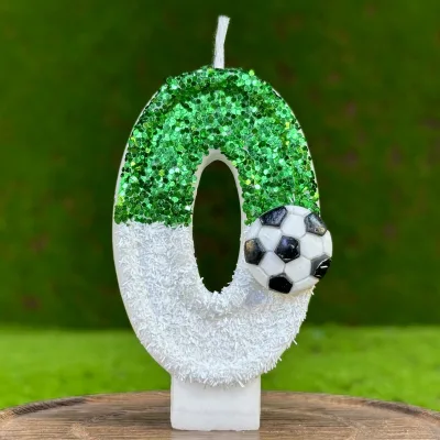 Birthday Party Number Candles Cake Baking Decoration Football Candles Stock Wholesale Number Candles