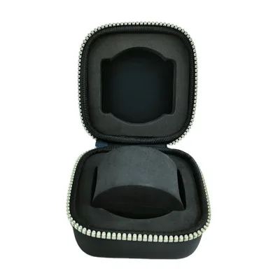 Luxury Custom Zipper Watch Box Travel Carrying Watch Box Packaging Gift EVA Hard Watch Case Box With Foam