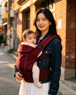 Newborn Toddler Baby Carrier Cozy Wrap Lumbar Support Soft Cotton Fabric Adjustable Fit for 7-35 Lbs Beige Zebra Made 0-3 Y