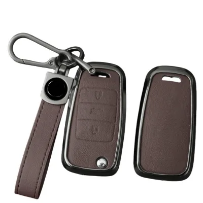 Latest Design Soft Leather Key Case Dust-Proof Alloy Key Cover Perfect Fit for All Models of Chanan Auto Car Key Accessories