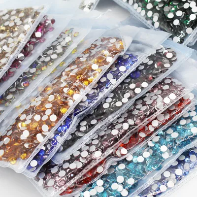 Wholesale Nail Art AB Holographic Flash Nail Glass Rhinestone Set Art Decoration Crystal SS3-SS30 1440pcs Nail Art Rhinestones