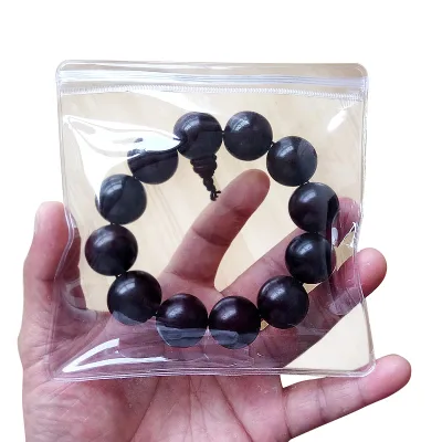 Custom Logo PVC Jewelry Bags with Zipper Large Capacity Reusable Packaging
