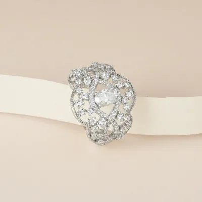 Free Design S925 Silver Ring with Mossanite Stone Ring