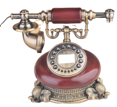 Foam package brown box landline phone European style vintage telephone