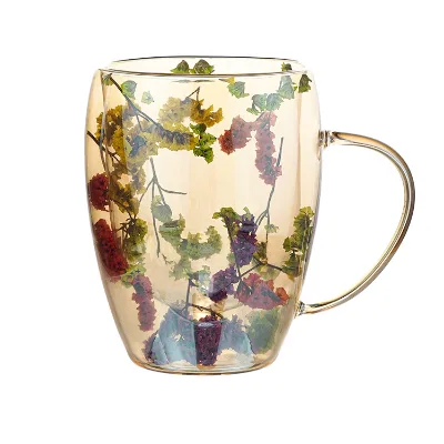 3 Styles electroplated amber double wall glass cup for coffee,tea,milk,water,borosilicate glasses mug for home,restaurant
