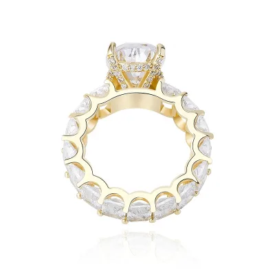Water Drop Hip Hop Women's Ring Full of Zircon Fashion Personalized Ring