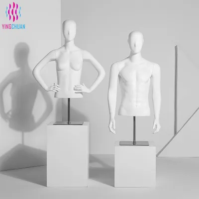 Premium Material Buste De Mannequin FRP Factory Customization Manufacturers Upper Body Display Unisex Mannequin