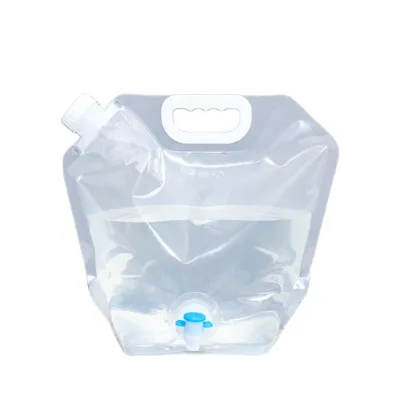 5 Liter Storage Foldable Portable Hiking Drinking Containers Packaging Spout Pouch Water Plastic Bag