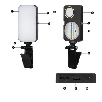 Portable selfie ring mini light-emitting diode light magnetic n19 double-sided magnet adjustable phone charging fill light