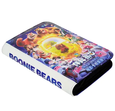 Print Waterproof Cover 4 Pocket Trading Card Binder Album with Zipper Holds up to 160 Cards