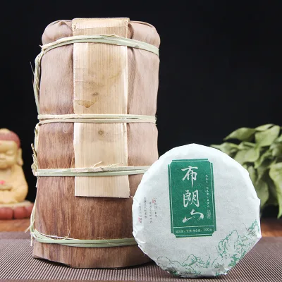 Factory Supply Organic JSZY Puerh Shen Cha Tea Cake Yunnan Origin Top Grade Paper Wrapped 100 Gram
