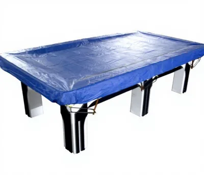 Dustproof Waterproof Billiard Table Cover Cloth for Table Tennis Tables in Silver Blue White