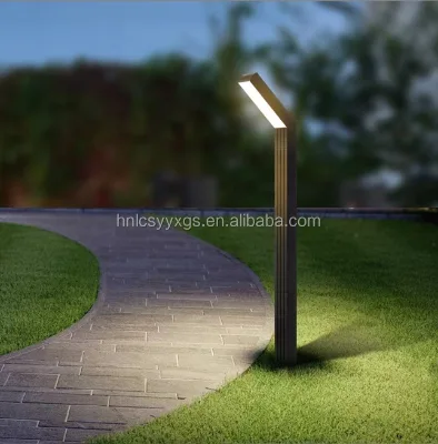 Seven Character IP67 LED Solar Lawn Light Warm White Stainless Steel for Outdoor Home Courtyard Villa Garden Landscape for Road