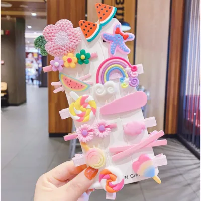 Girl hair clip, colorful candy, children's hair clip, baby clip, rainbow decoration