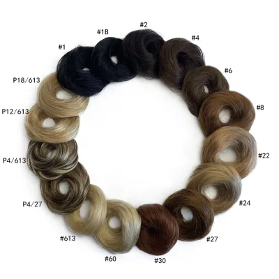 Natural Human Hair Bun 18 Colors Wigs Bun Hair Hair Extensions