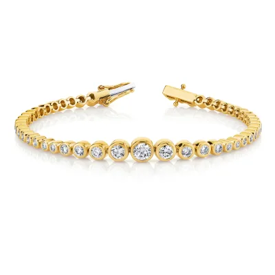 Gemnel Fashion Jewelry Custom Gold Plated Tennis Zircon Bracelet Women