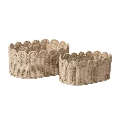 Paper Rope Woven Storage Baskets for Household Use,  Suitable for Storing Clothes, Miscellaneous Items, Snacks, Toys, Etc.