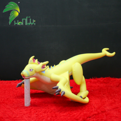 Yellow Inflatable Flying Dragon Inflatable, Custom Dragon Inflation Animation