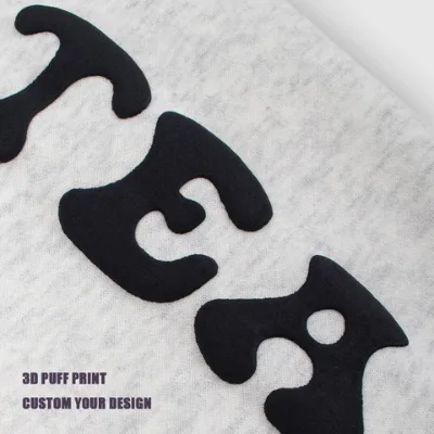 High Quality heavyweight 100% Cotton Pullover Hoodies Unisex Custom Puff Printing Hoodie For Men