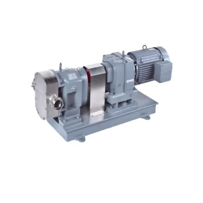 high quality food grade rotary lobe pump of two-lobe rotor or three bladed  rotor for chocolate or condensed milk or honey