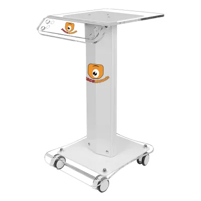 Modern Design Acrylic Hospital Trolley with Wheels Medical Laptop Cart for Beauty Machine in Salon Furniture for Clinic or Spa
