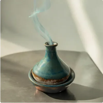 Handmade Ceramic Incense Holder Unique Rustic Burner for Sticks & Cones, Perfect Home Decor - Gift