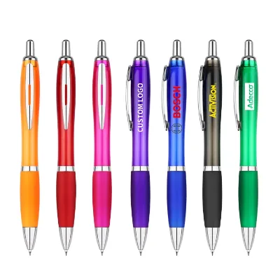 Haotian HT-704S School Stationery Hot Sale Ballpoint Pen Cheap Simple Promotion Gift Custom Logo Printed Feather Body Plastic