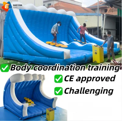 Team Building Party 2-players Funny Inflatable Surfing Game Simulation with Customized Size for Rental Business