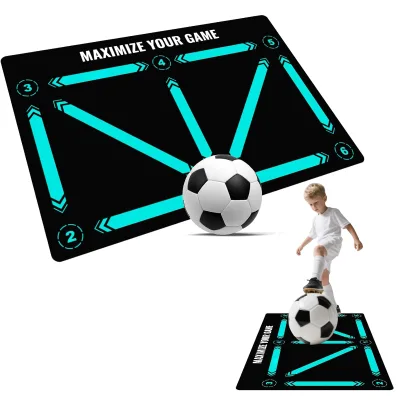 Non-Slip Silent Football Mat Training Children, Training Mat for Ball Control Shock Absorbing Football Training Mat