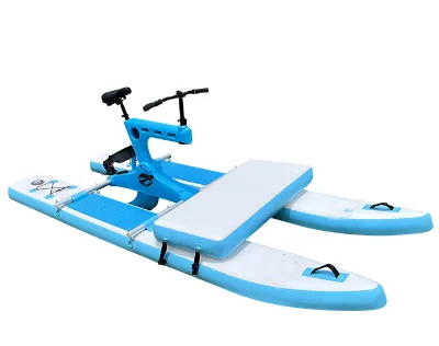 2026 Favorite Lightweight 1-2 Person Propeller Pedal Inflatable Water Bike with Aluminum Alloy Frame for River Use Outdoor