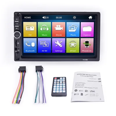 7 Inch Car MP5 for Bluetooth Player Central Control CarPlay GPS Android Auto Large Dashboard Display USB Connection